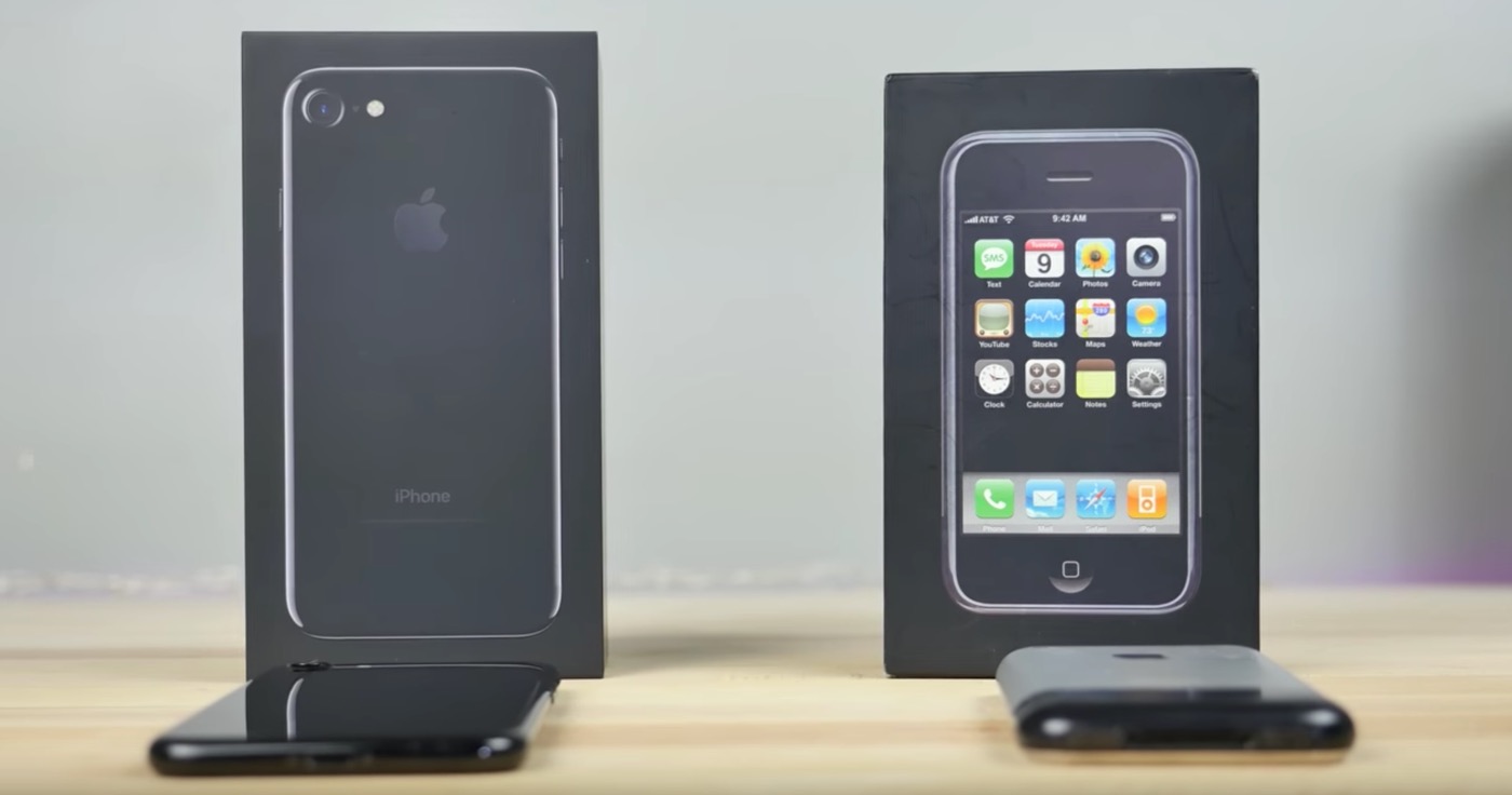 【動画】最新の｢iPhone 7｣と9年前の初代｢iPhone｣を色々と比較した映像
