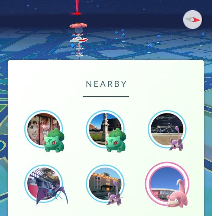 nearby