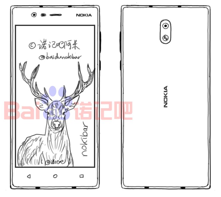 NokiaブランドのAndroid搭載スマホ｢Nokia D1｣と｢Nokia E1｣のイラストが公開される
