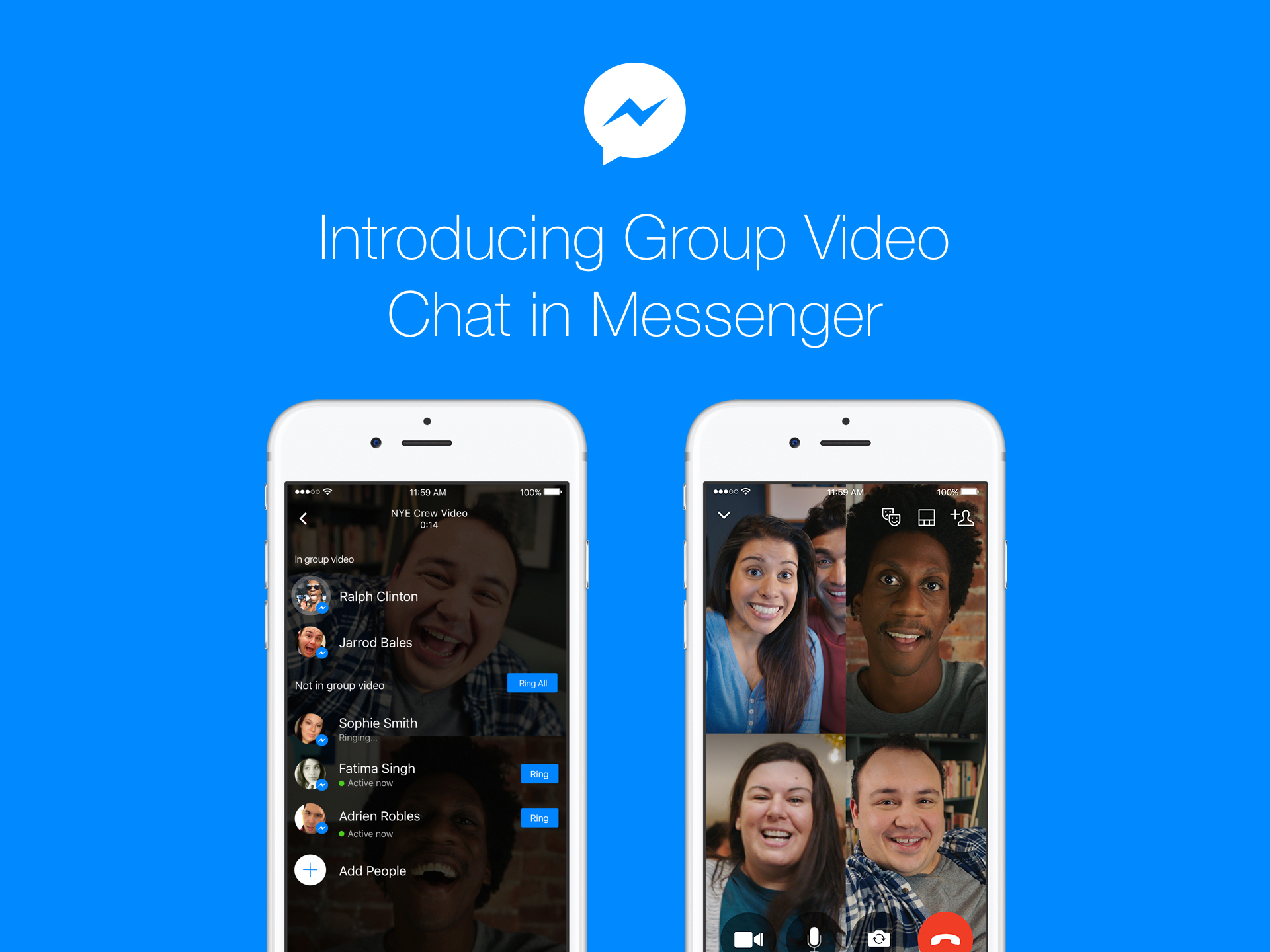 ｢Facebookメッセンジャー｣、グループビデオチャット機能を追加