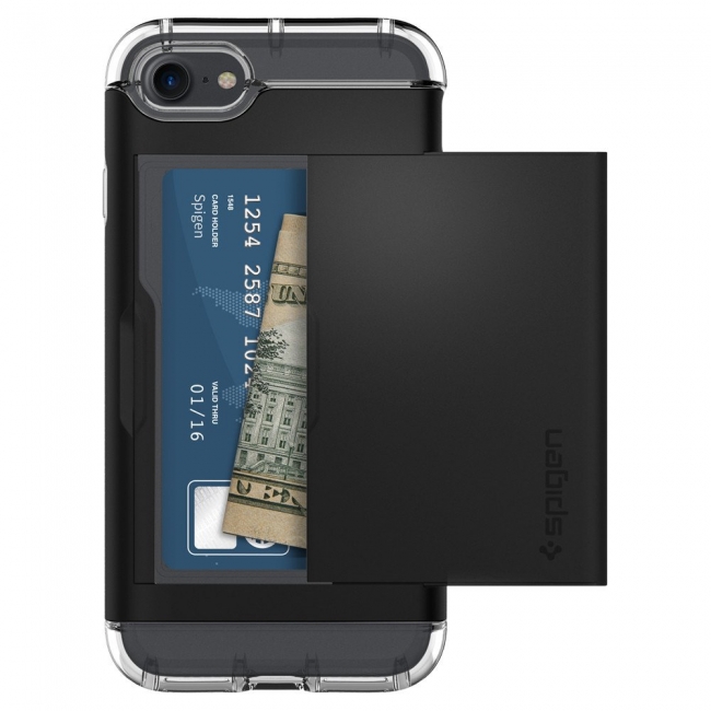 Spigen、スライド式ですばやく開く｢iPhone 7/7 Plus｣用カード収納ケース｢クリスタル･ウォレット｣を発売