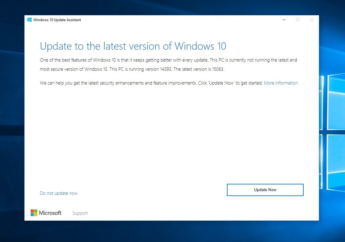 ｢Windows 10 build 15063｣が｢Creators Update｣のRTMビルドの模様