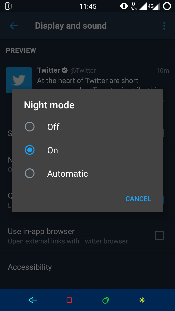 Twitter、夜間モードを自動でオン/オフする機能をテスト中