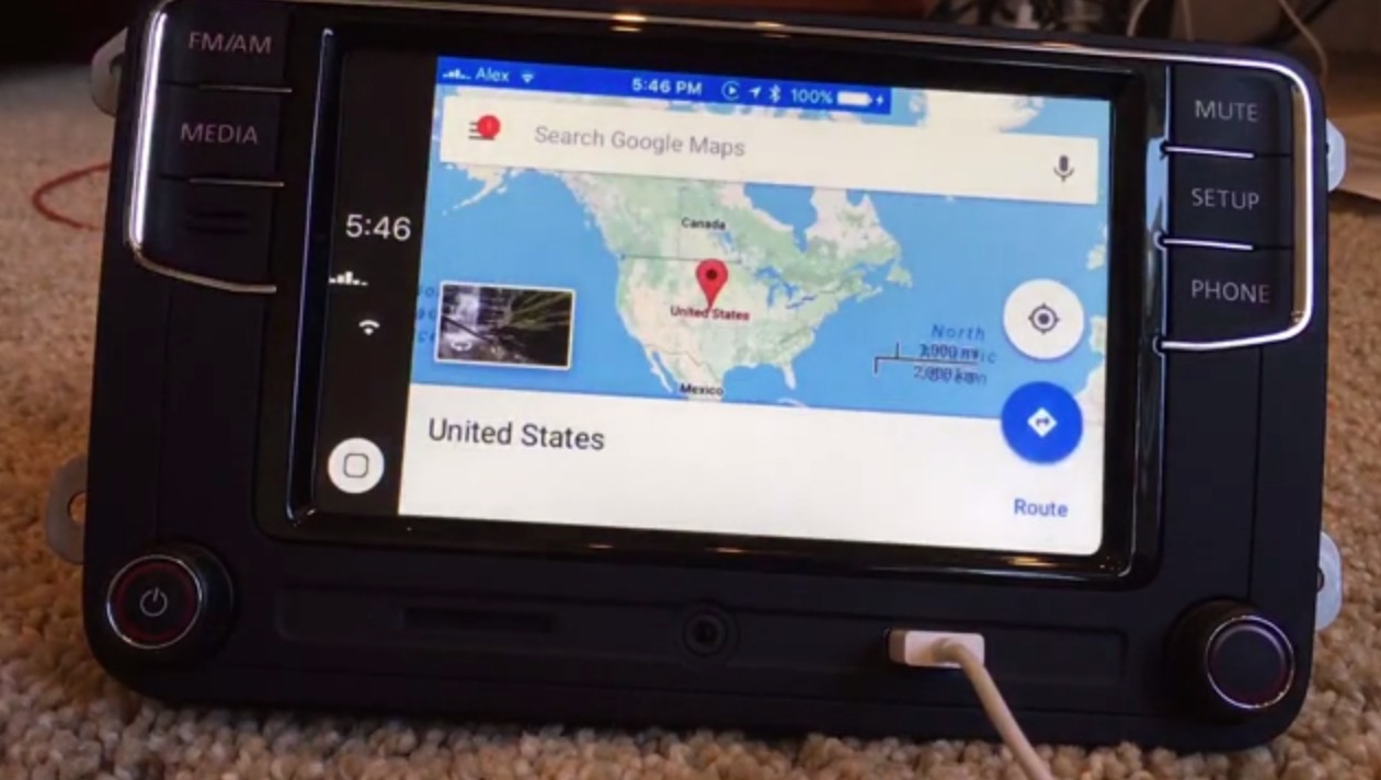 ｢CarPlay｣で｢Googleマップ｣を動かす事に成功した映像