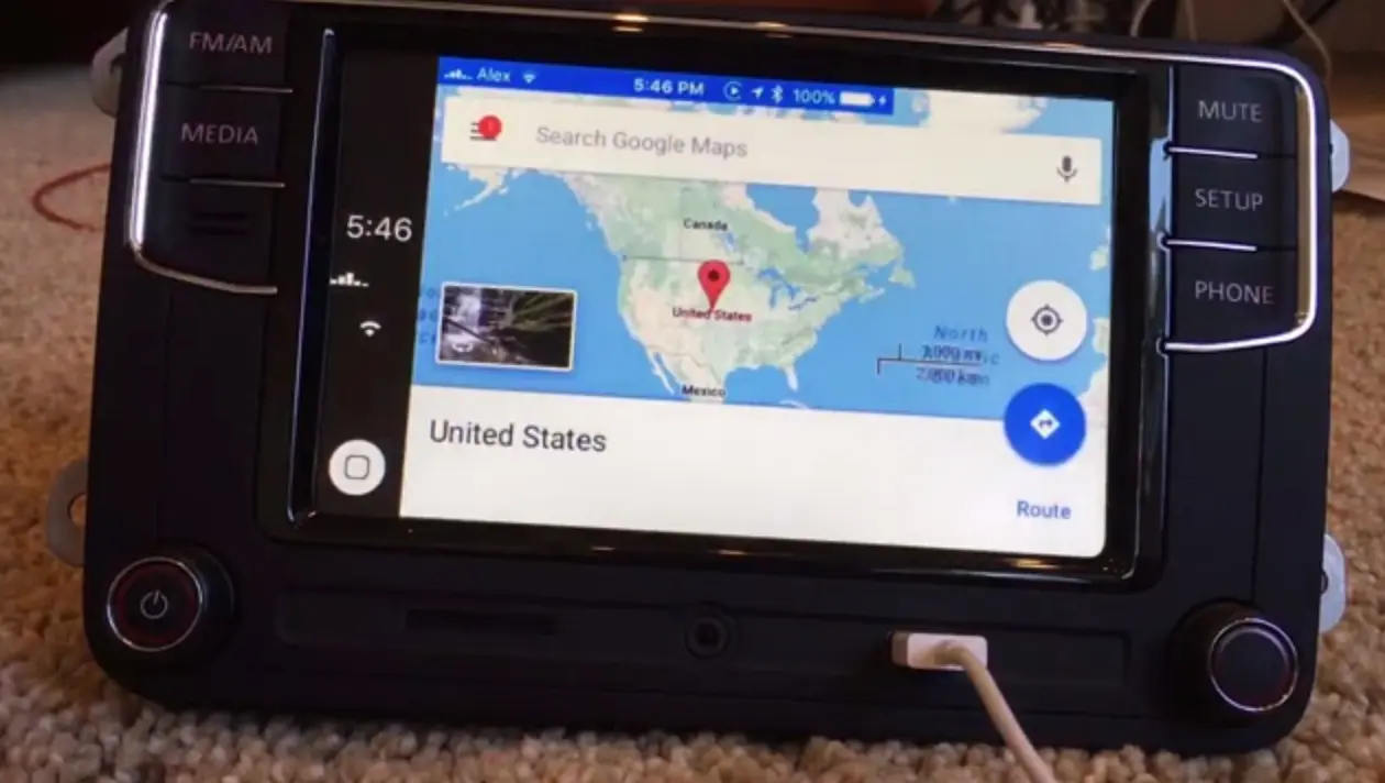 Carplay で Googleマップ を動かす事に成功した映像 気になる 記になる