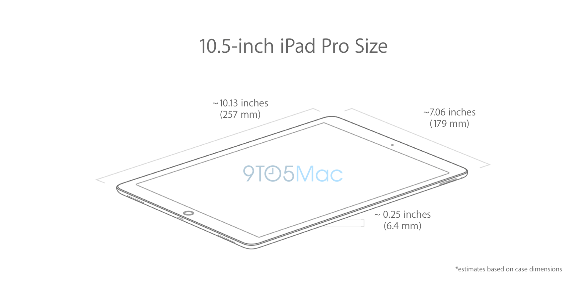 10 5インチ版｢ipad Pro｣用ケースと9 7インチ版｢ipad Pro｣との大きさ比較 ｰ ケースから予測し