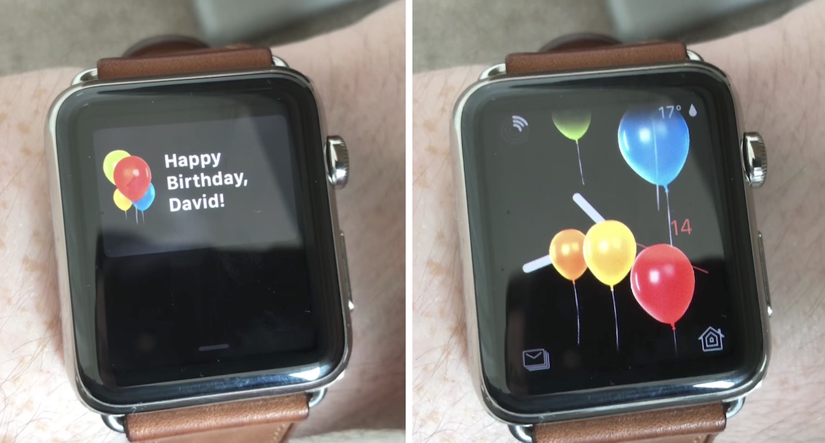 ｢watchOS 4｣ではユーザーの誕生日にお祝いのアニメーションが表示されるように