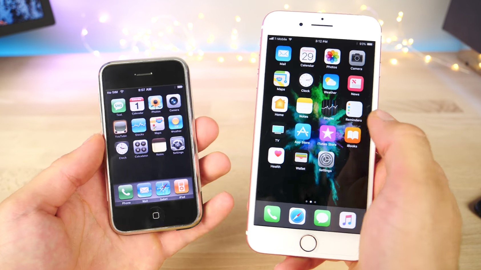 ｢iOS 1 (iPhone OS 1)｣と｢iOS 11 beta｣の比較映像