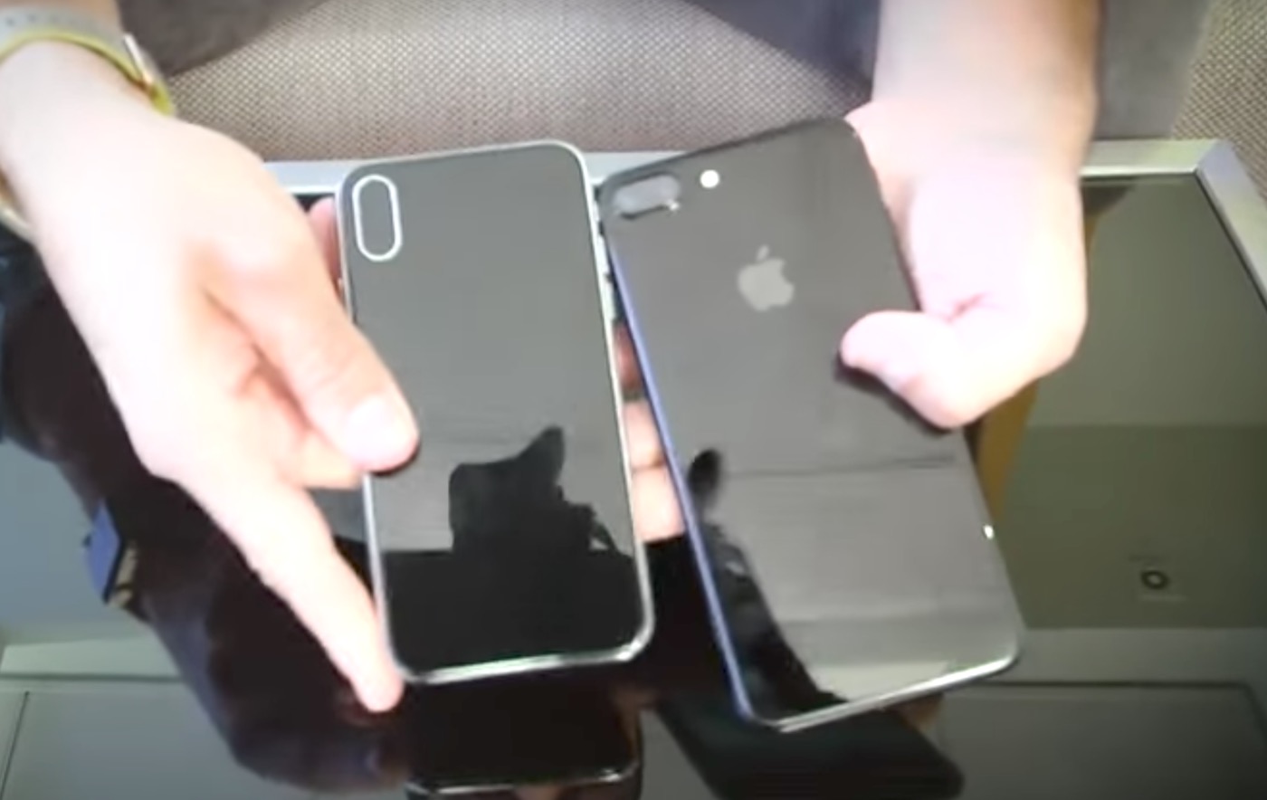【動画】｢iPhone 8｣のモックアップと｢iPhone 7 Plus｣の外観を比較