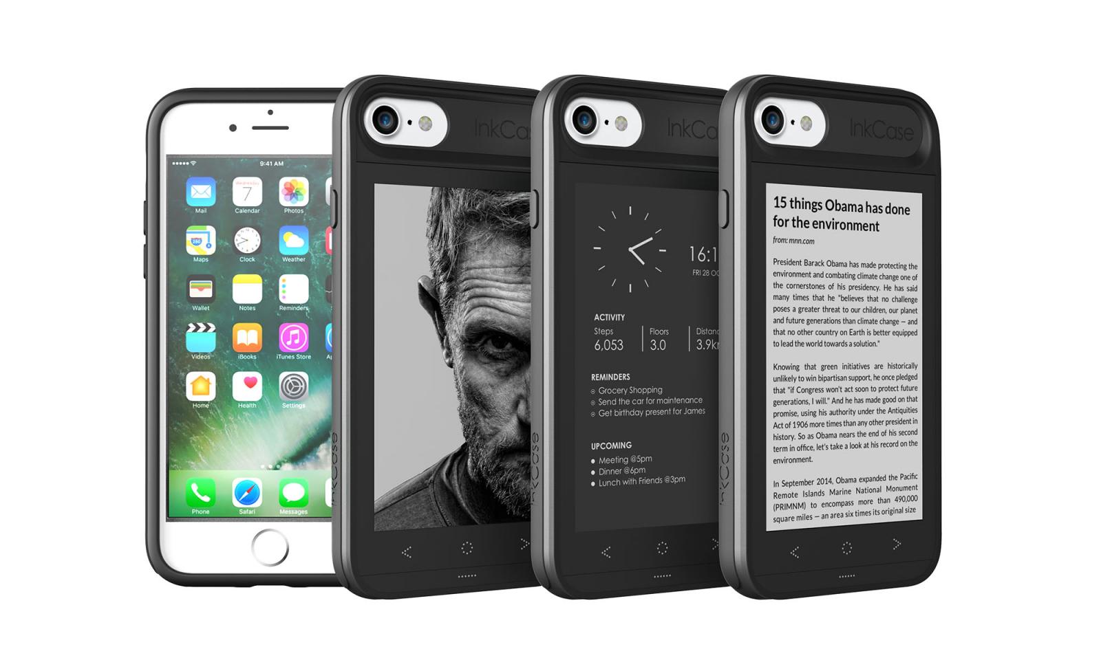+Style、｢iPhone 7｣の背面に電子書籍や写真などを表示できるケース｢InkCase i7｣を販売開始