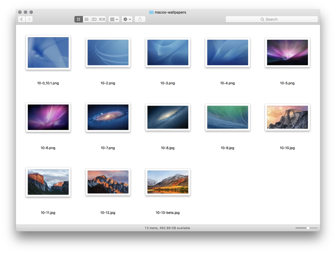歴代｢macOS (OS X)｣の標準の壁紙を5K化したバージョンが公開される