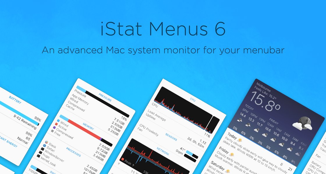Bjango、macOS向けシステムモニタアプリの最新版｢iStat Menus 6.0｣をリリース
