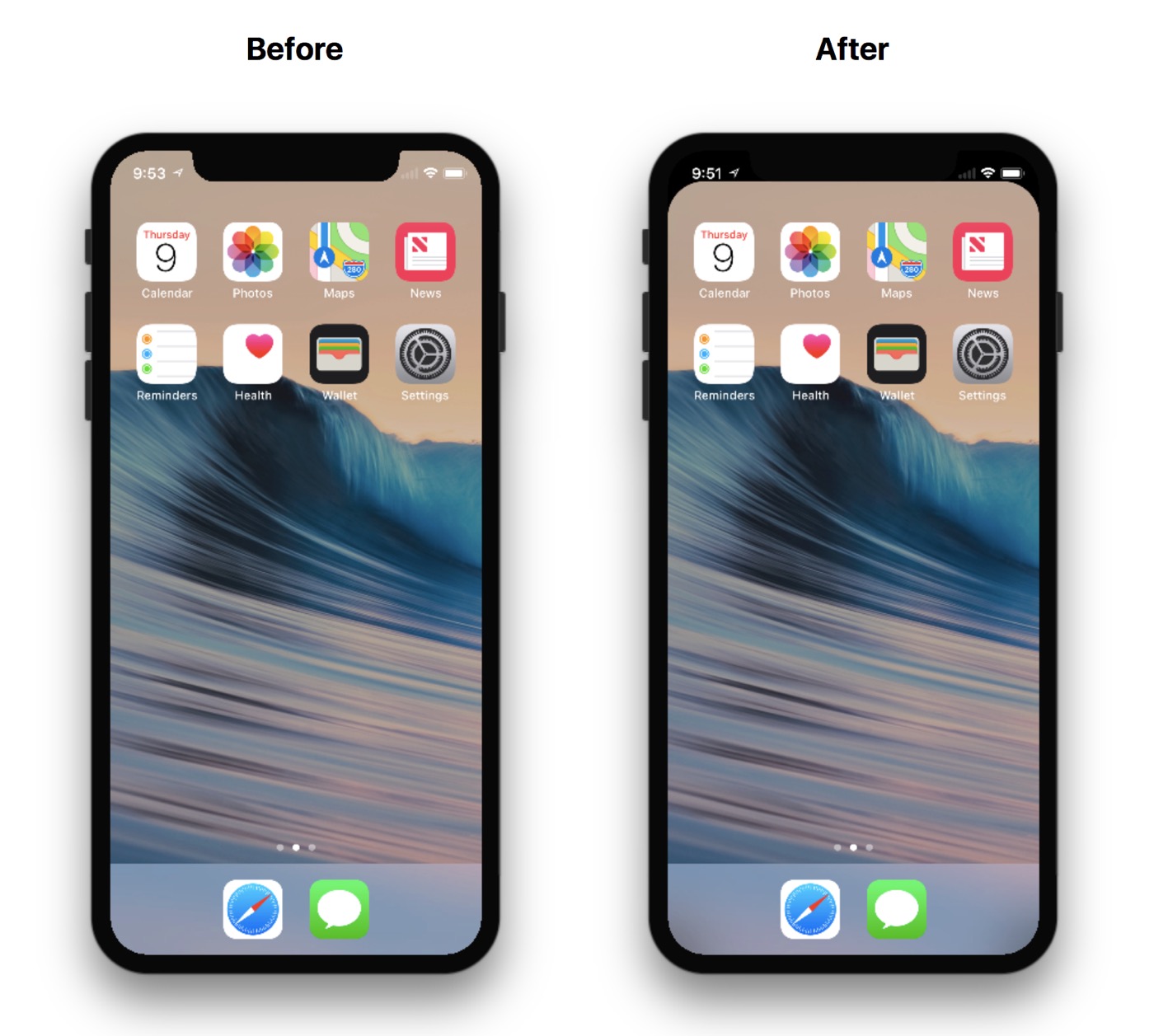 ｢iPhone X｣のノッチを隠す壁紙を作れるサイトが登場