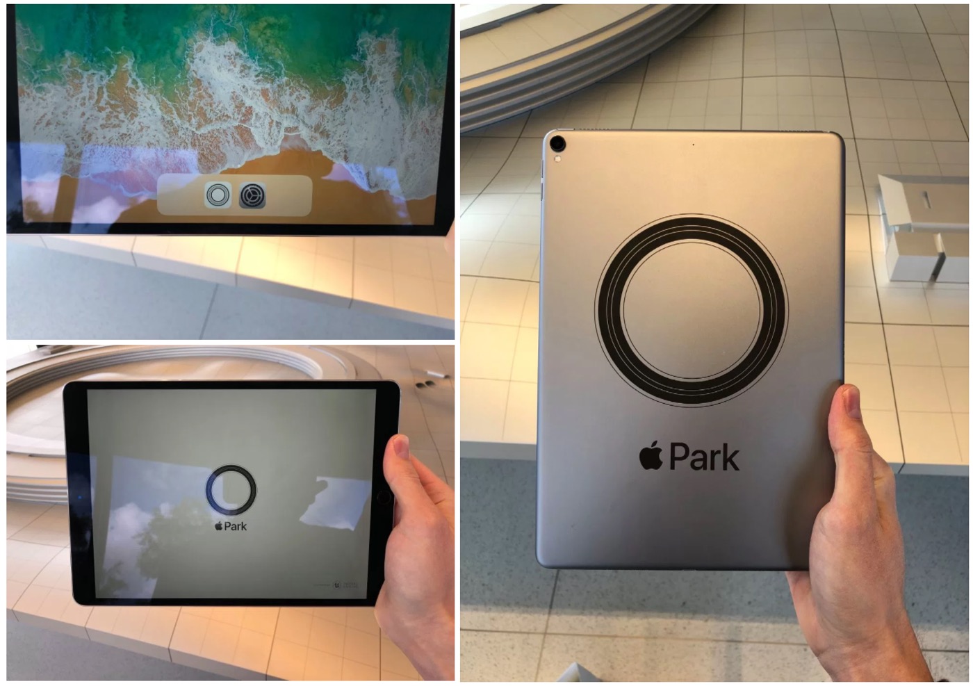 ｢Apple Park Visitor Center｣にある｢Apple Park｣の模型を利用したAR体験のハンズオン映像