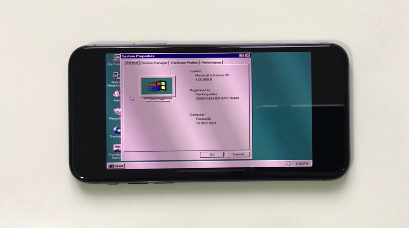 【動画】｢iPhone X｣で｢Windows 95｣を起動するデモ映像