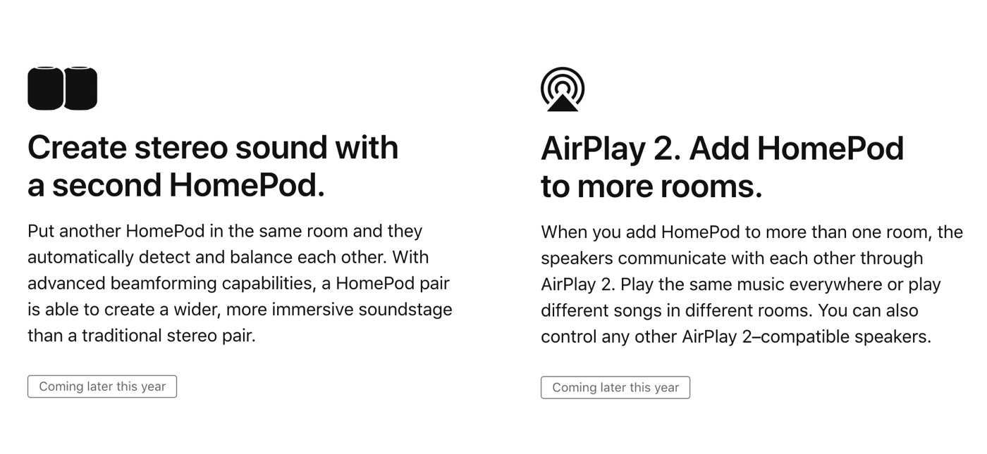 ｢HomePod｣のマルチルームオーディオ機能は発売には間に合わず − 今年後半に無料アップデートで提供へ