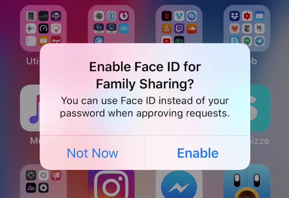 【iOS 11.3 beta】ファミリー共有の｢承認と購入のリクエスト｣で｢Face ID｣が利用可能に