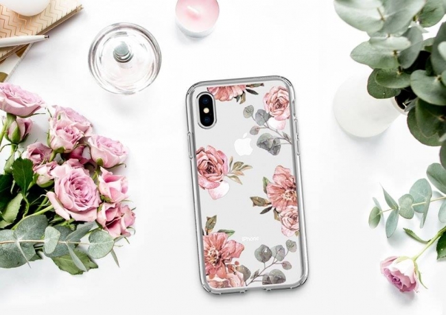 Spigen、水彩タッチのバラが華やかな｢iPhone｣向けケース｢リキッド・クリスタル アクアレール｣を発売