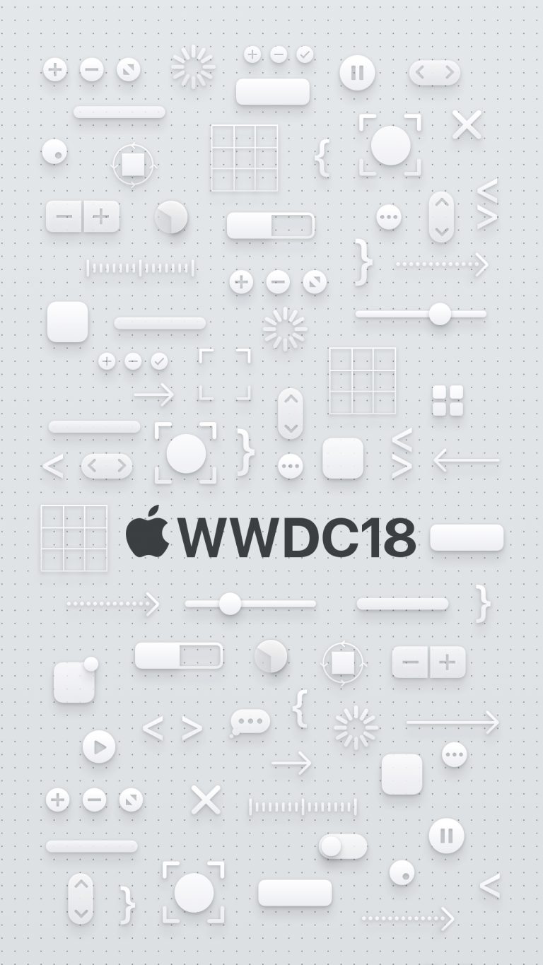 ｢WWDC 18｣の公式サイトのデザインを使ったiPhone用壁紙