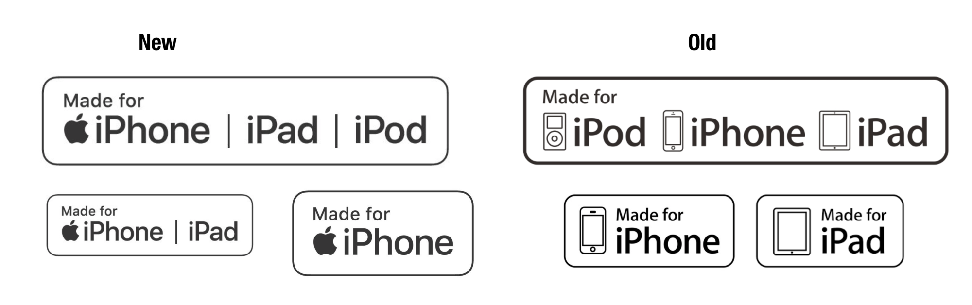 Apple、｢Made for iPhone（MFi）ロゴ｣のデザインを変更