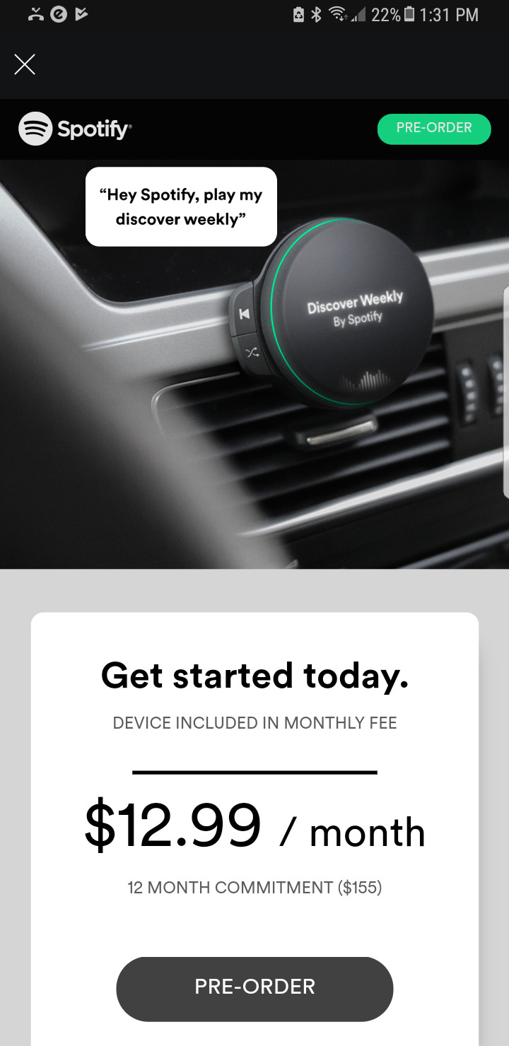 Spotify、4月24日のイベントでは車載用の専用デバイスを発表か ｰ 4G通信機能やAmazon Alexaを搭載