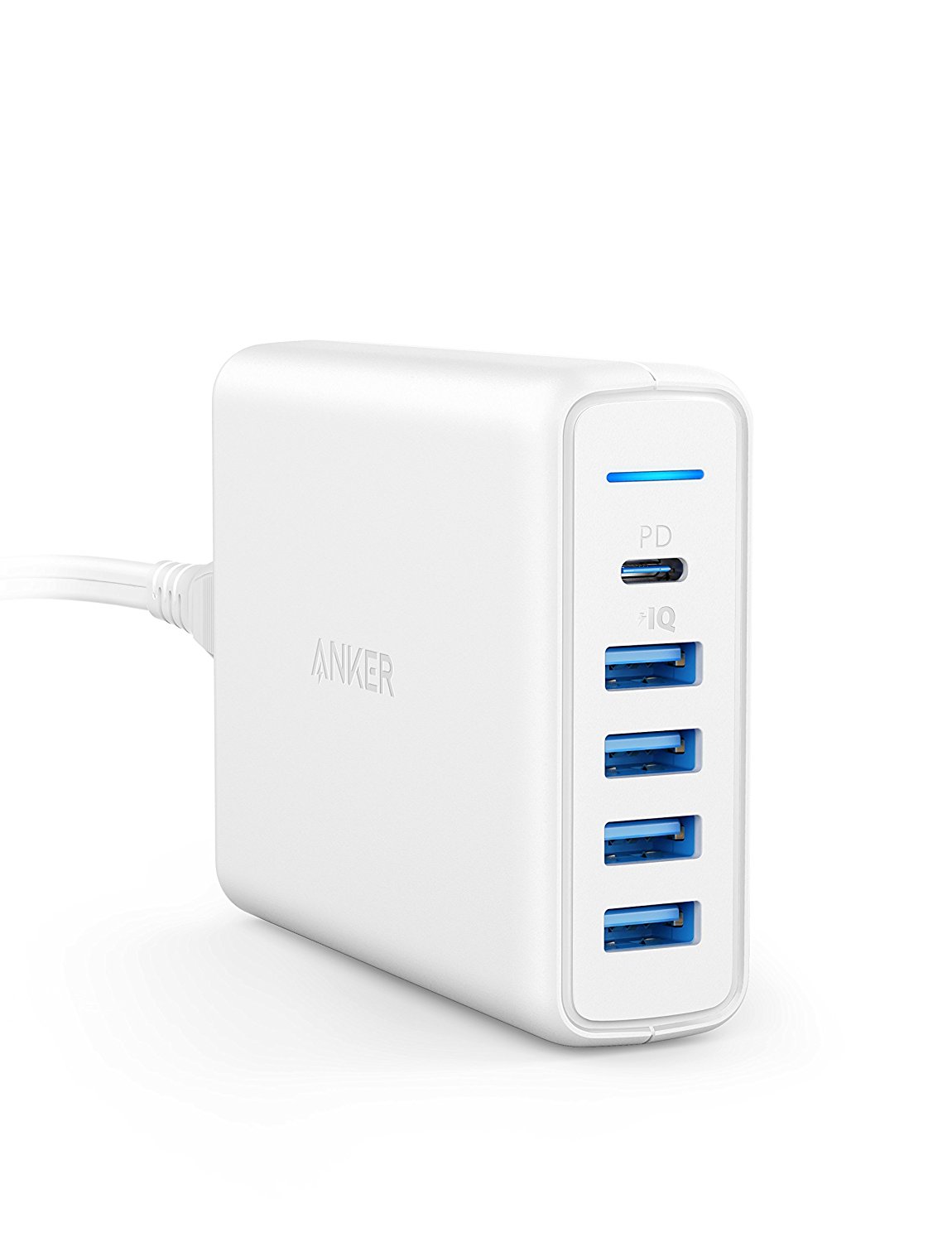Anker、USB PD対応5ポートUSB急速充電器｢Anker PowerPort I PD − 1 PD ＆ 4 PowerIQ｣にホワイトモデルを追加