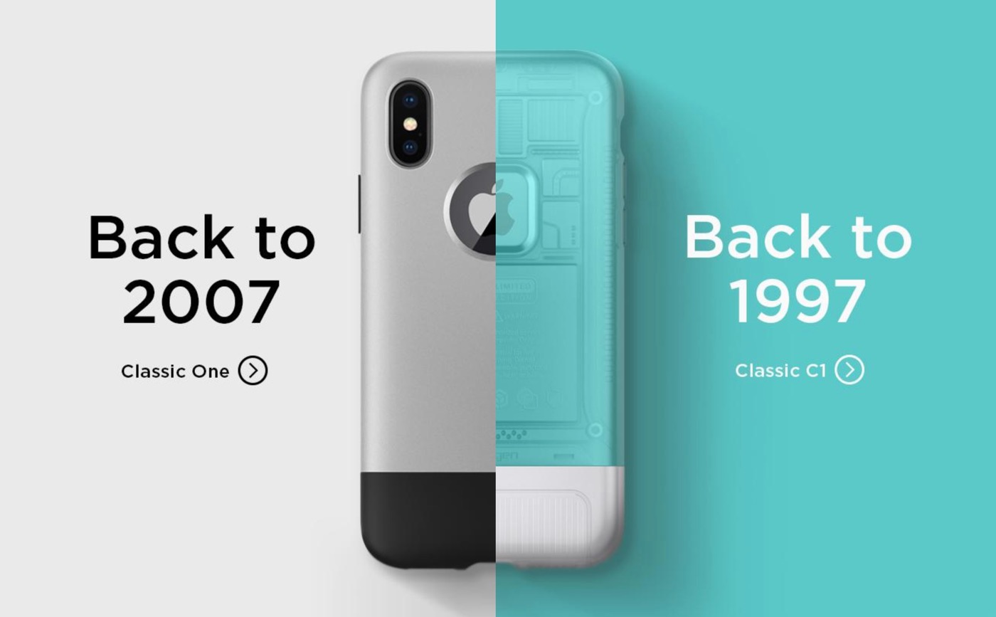 Spigen、｢初代iPhone｣や｢iMac G3｣風デザインの｢iPhone X｣用ケースを発表