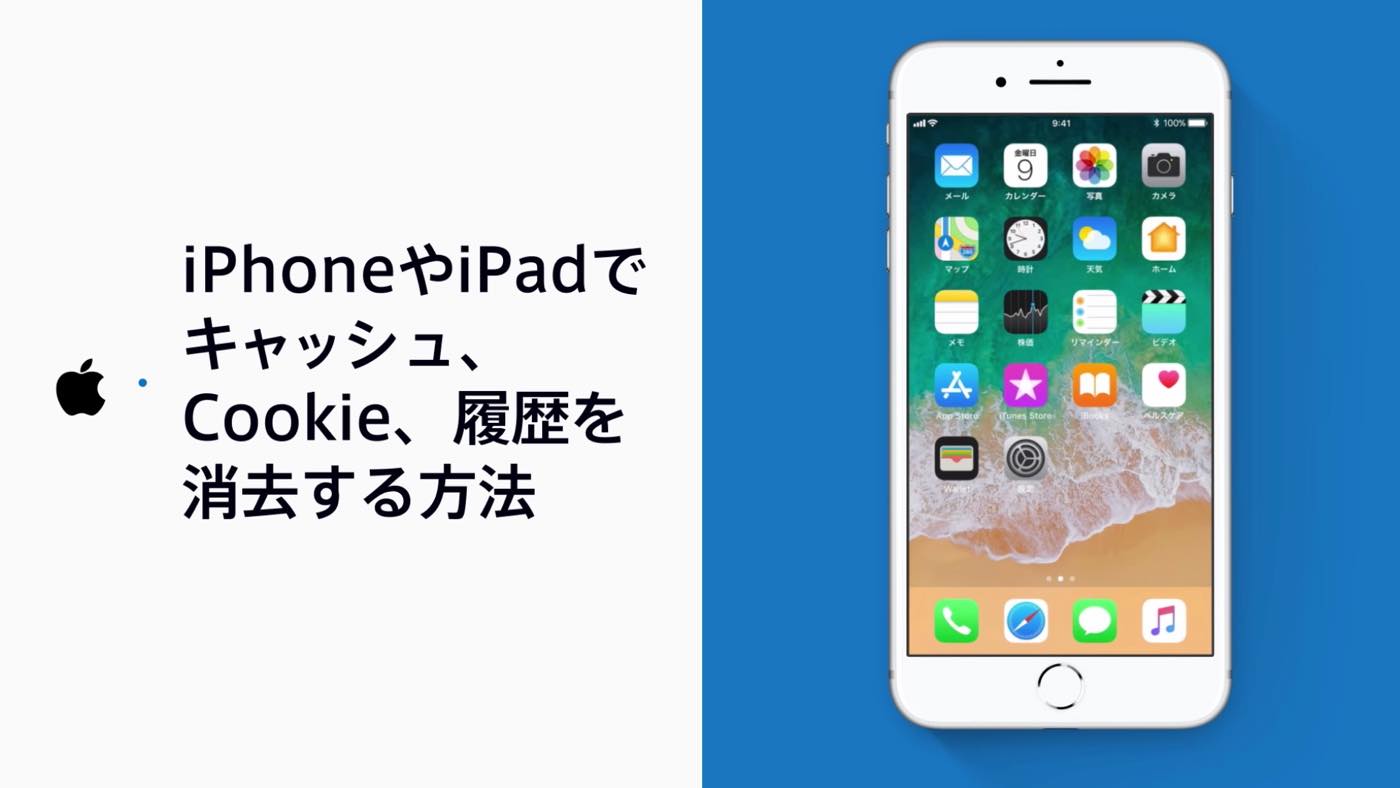 Apple Japan、｢iPhoneやiPadでキャッシュ、Cookie、履歴を消去する方法｣のサポート動画を公開