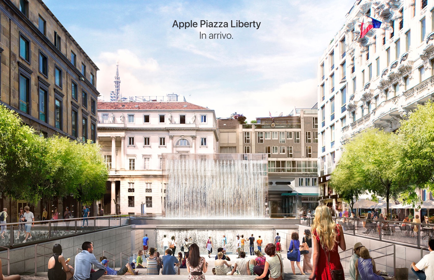Apple、イタリア・ミラノの旗艦店｢Apple Piazza Liberty｣を7月26日にオープンへ