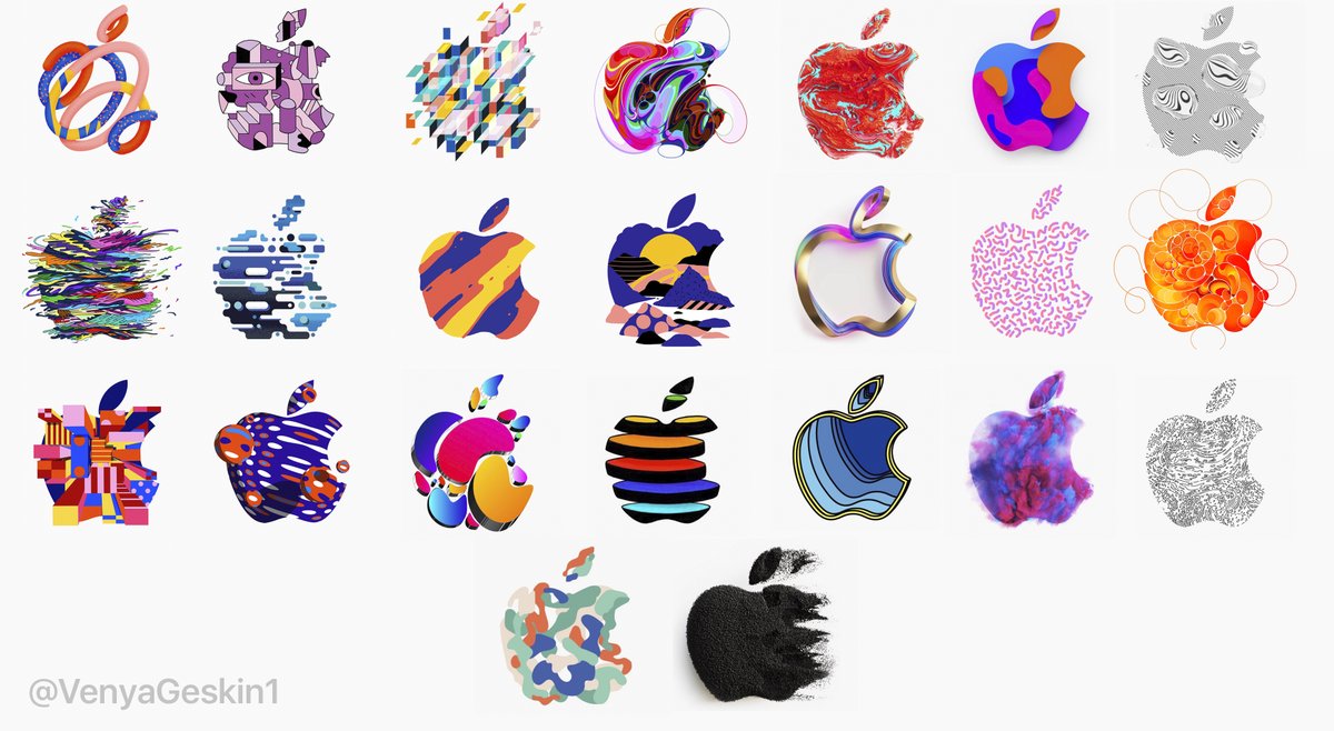 【UPDATE】10月30日開催のAppleのスペシャルイベントのロゴデザインは370種類以上