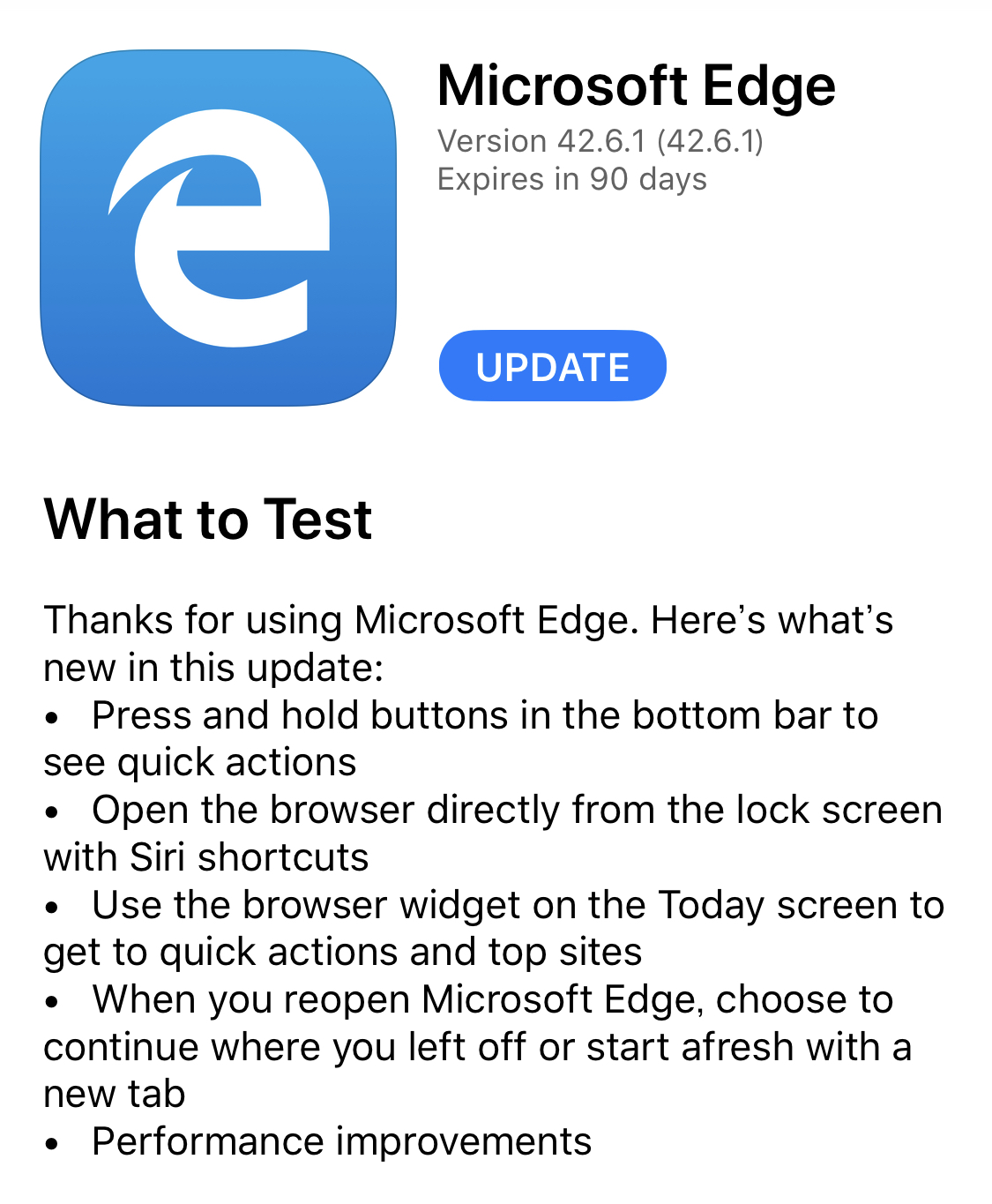 ｢Microsoft Edge for iOS｣、次期バージョンでSiriショートカットをサポートへ − 最新ベータ版を公開