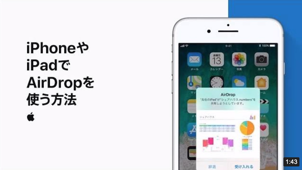 Apple Japan、新しい公式サポート動画｢iPhoneやiPadでAirDropを使う方法｣を公開