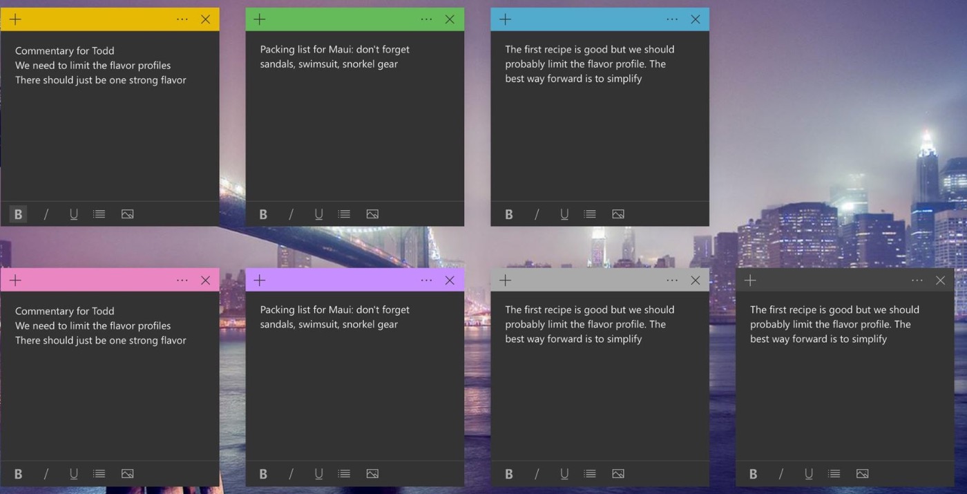 Microsoft、Skip Aheadリング向けに｢Sticky Notes 3.1｣のプレビュー版を公開 − ダークモードや同期機能の改良など