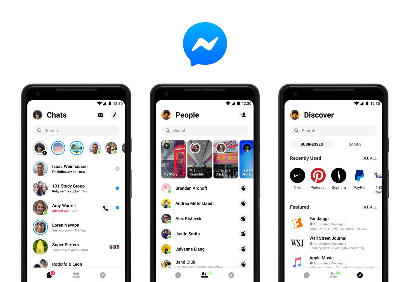 Facebook、｢Messenger｣アプリの新しいユーザーインターフェイスを全てのユーザーに展開開始