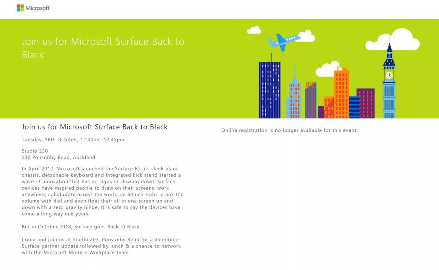 Microsoft、新型｢Surface｣シリーズにブラックモデルが登場することを明らかに