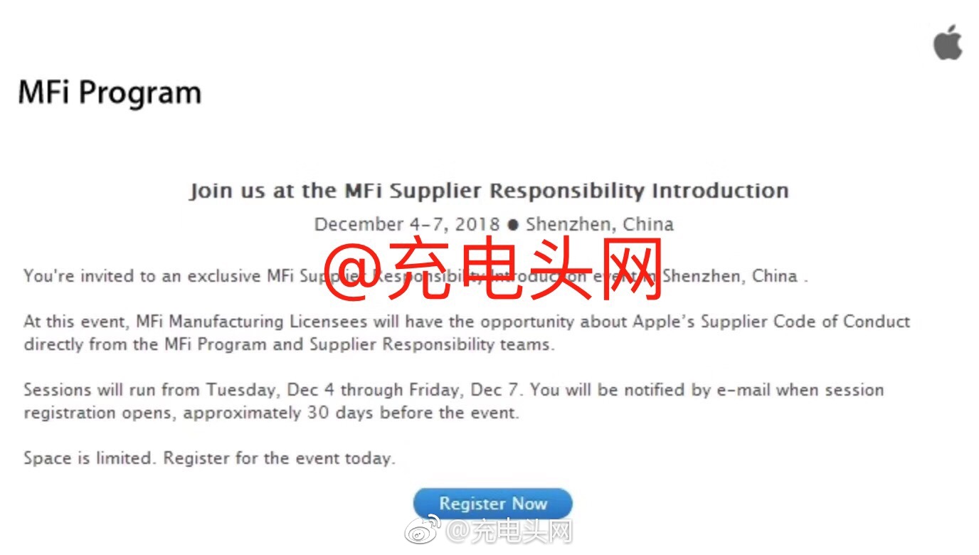 Apple、12月に中国・深センでMFiサプライヤー会議を開催へ