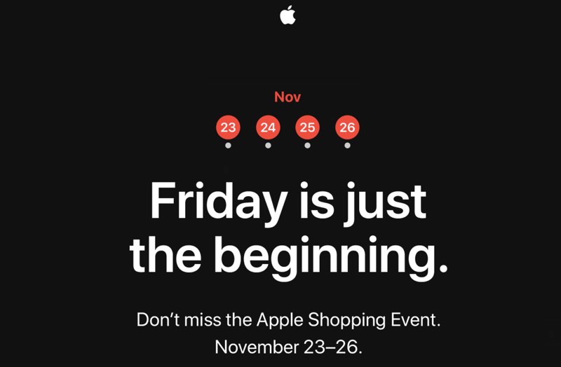 米Apple、11月23日から26日にかけてブラックフライデーのセールを開催へ