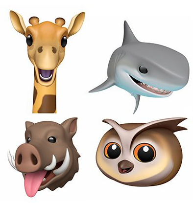 ｢iOS 12.2 beta 2｣では新たに4つのアニ文字が利用可能に − キリンやサメなど