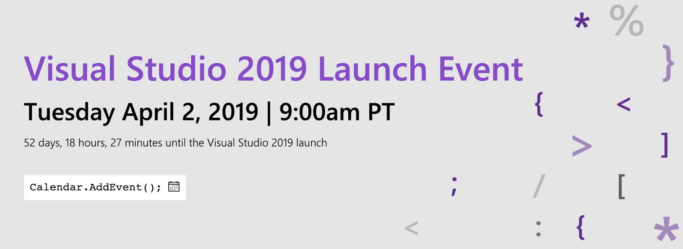 Microsoft、4月2日に｢Visual Studio 2019｣のローンチイベントを開催へ