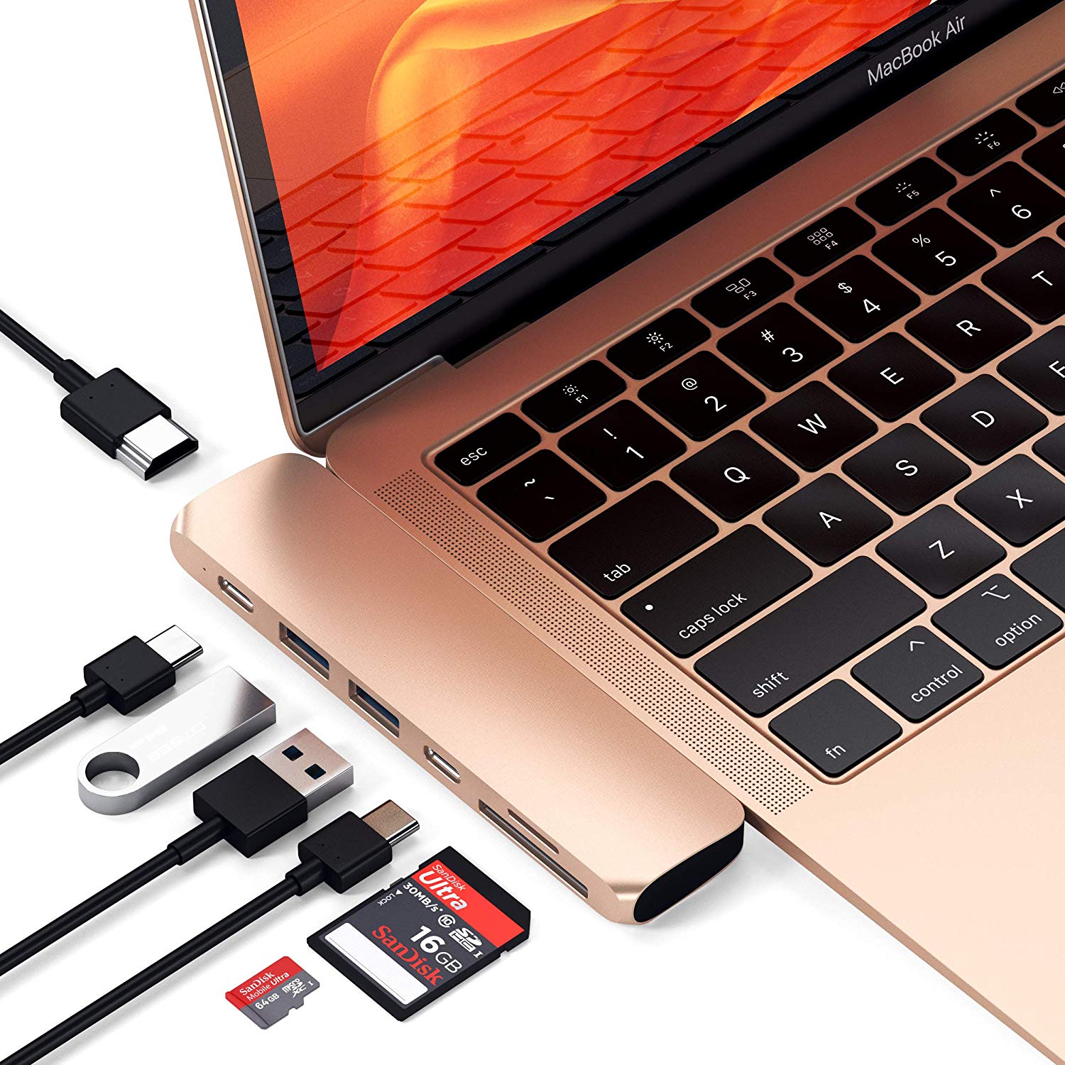 【セール】Satechi、｢MacBook Pro｣などに対応した各種USB-Cハブのゴールドモデルを25％オフで販売中
