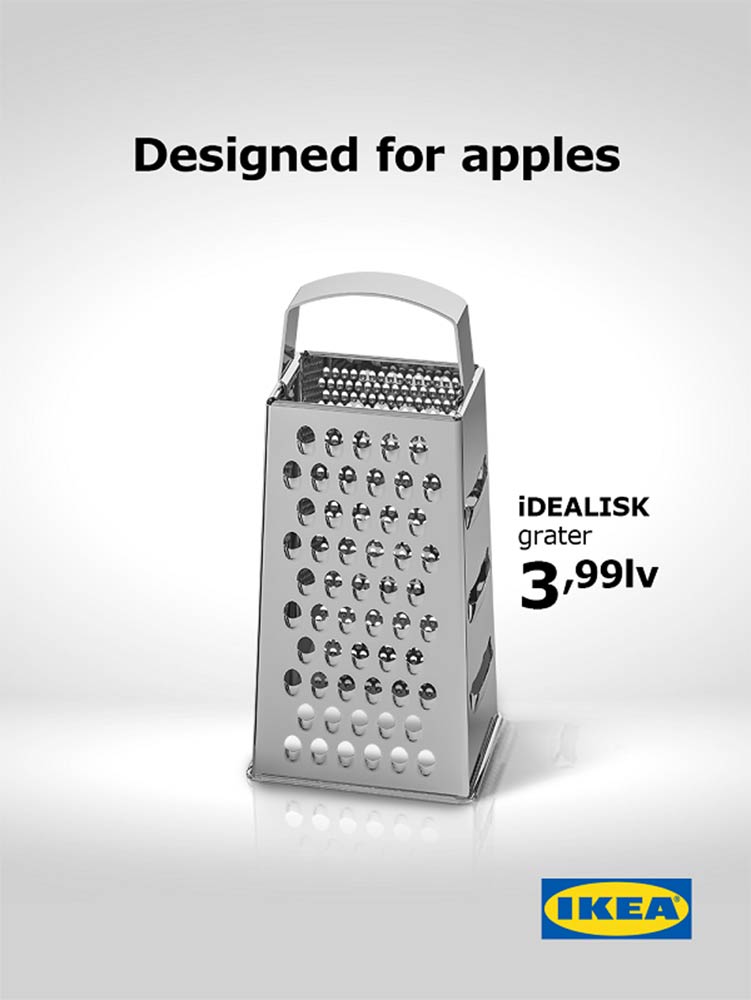 【小売】IKEAがAppleの新型「Mac Pro」のデザインを揶揄した「おろし金」の広告を展開