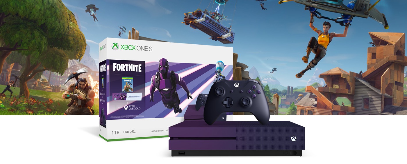 米Microsoft、パープルカラーが特徴の｢Xbox One S｣の｢Fortnite｣同梱版を発表