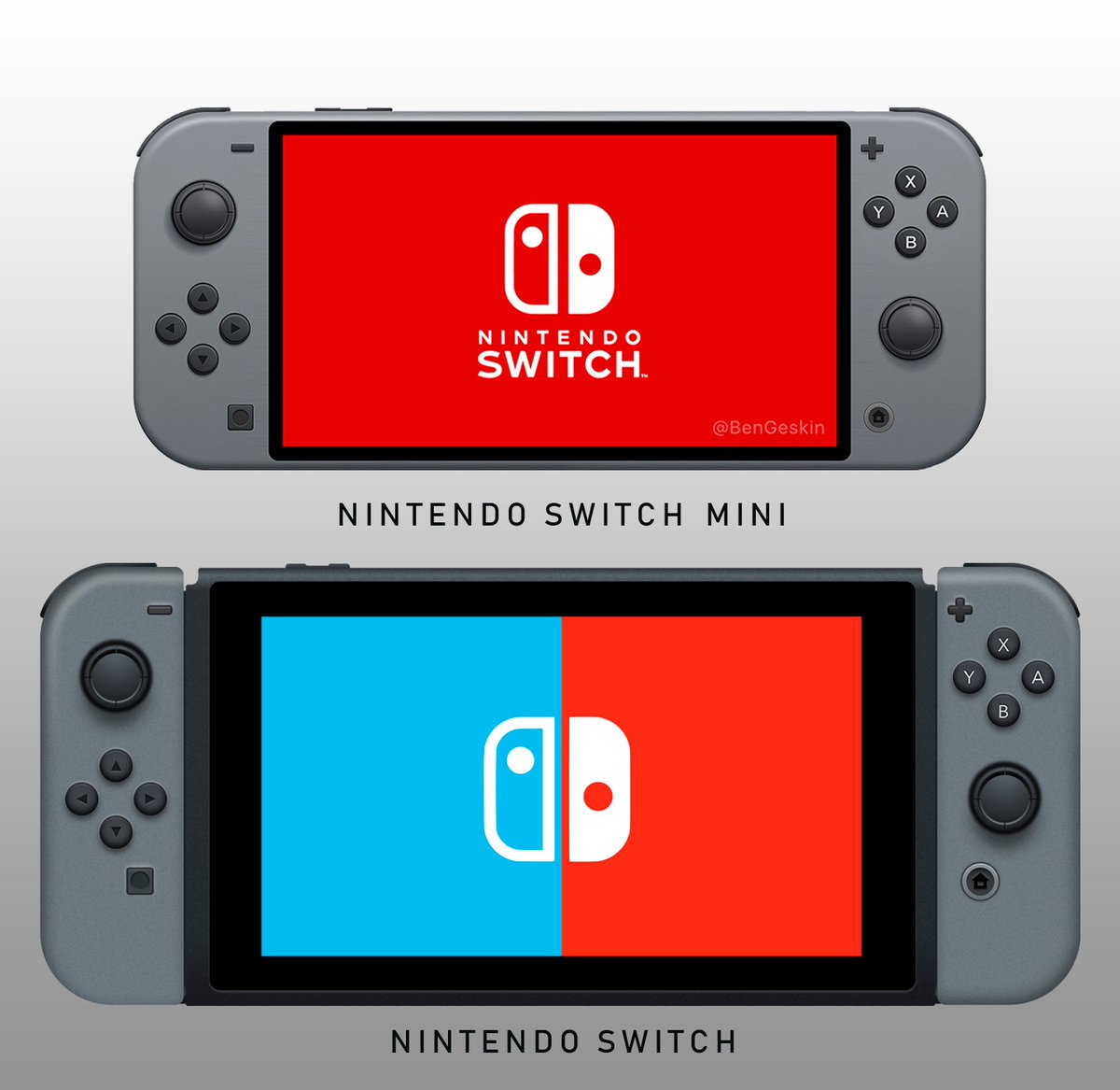 ｢Nintendo Switch Mini｣はこんな感じ?? − リーク情報をもとに作成されたレンダリング画像