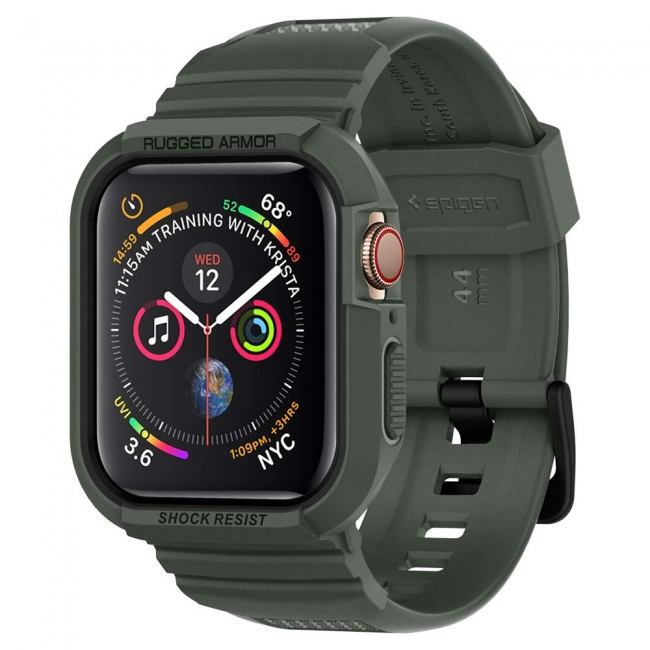 Spigen、｢Apple Watch｣用タフネスケース｢ラギッド・アーマー プロ｣と｢ラギッド･アーマー｣に新色のミリタリー・グリーンを追加