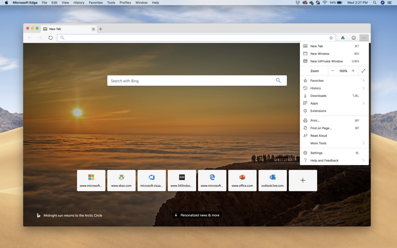 ｢Microsoft Edge for Mac｣の最新の開発ビルドが読み上げ機能に対応