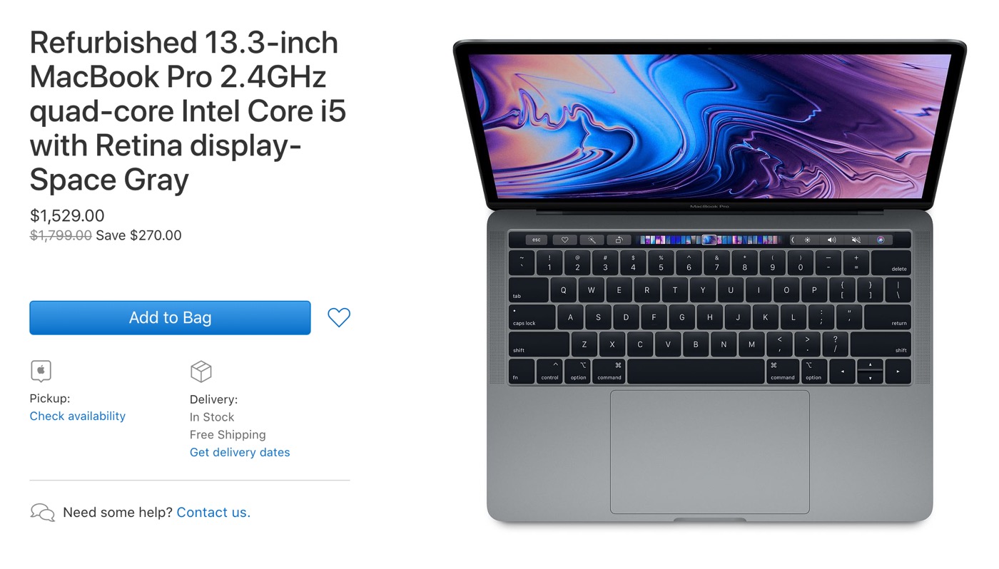 Apple、米国で｢MacBook Pro 13/15インチ (2019)｣の整備済み品を販売開始