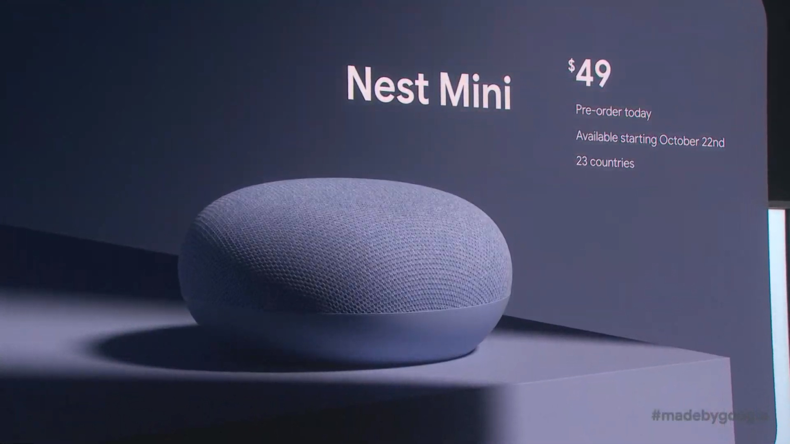 Google、新型スマートスピーカー｢Nest Mini｣を発表