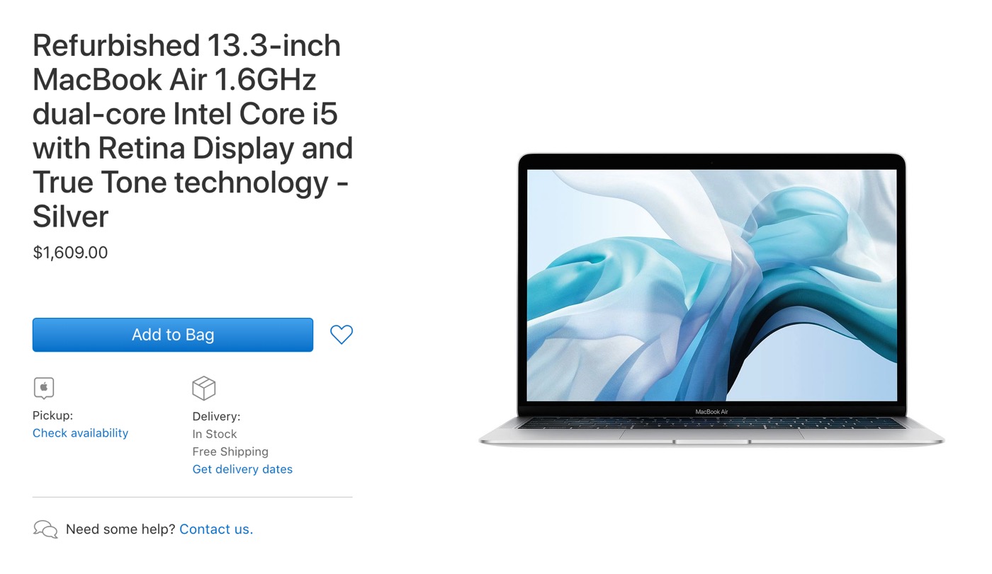 Apple、米国で｢MacBook Pro 13インチ (2019)｣のローエンドモデルと｢MacBook Air (2019)｣の整備済み品を販売開始