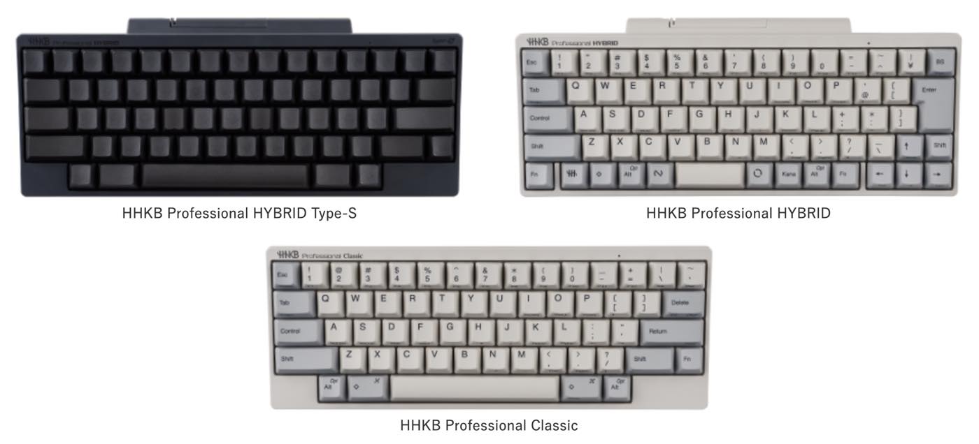 PFU、高性能コンパクトキーボード｢Happy Hacking Keyboard｣シリーズを一新 − Bluetooth/USB Type−Cの両対応に