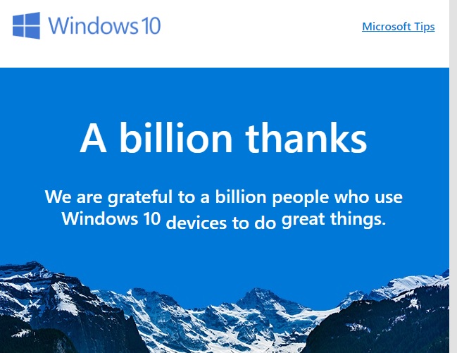｢Windows 10｣搭載端末、ついに10億台の大台を突破か